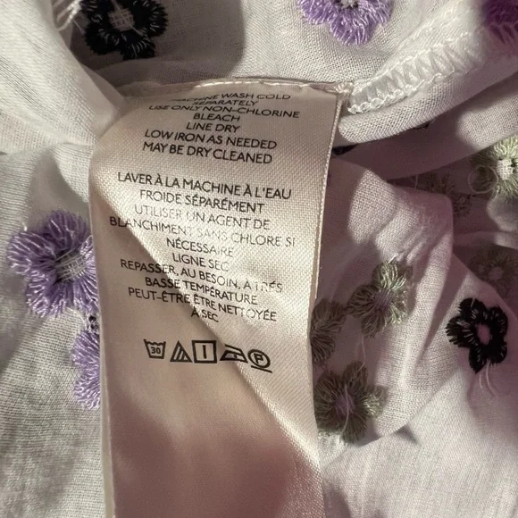 Anthropologie Maeve Embroidered Floral 
Button-down  Blouse - XL - NWT - Picture 14 of 16